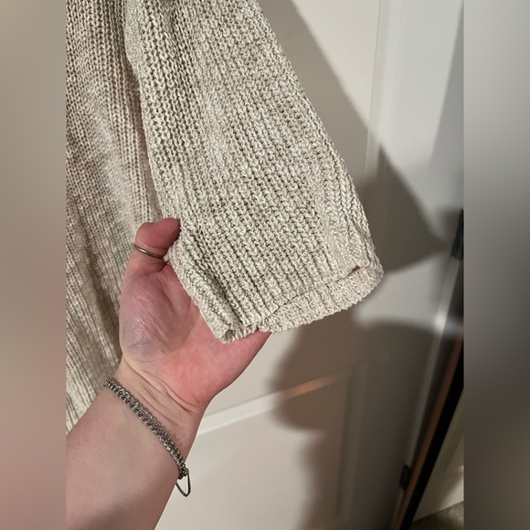 ABS Women’s Sweater Shirt Blouse Zip-Up Tan Colored Knit - Size XL - Picture 7 of 8